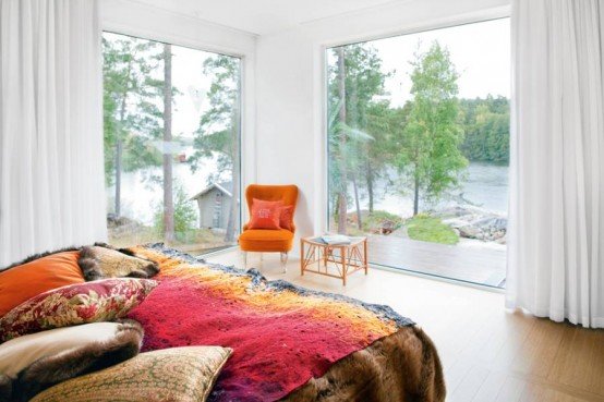 纯白Scandinavian风格山间别墅设计