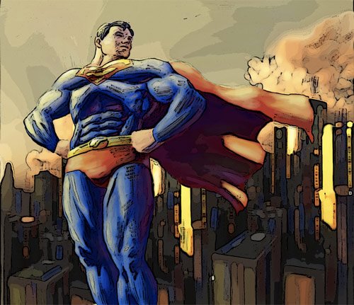 漫画英雄插画欣赏：超人