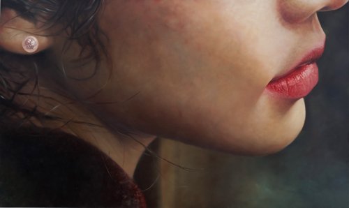 迷人的红唇：Kim Sung Jin油画作品