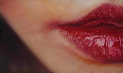 迷人的红唇：Kim Sung Jin油画作品