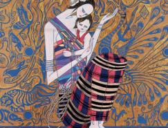 丁绍光现代重彩画作品欣赏