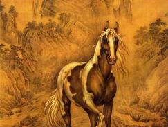 工笔画欣赏--乾隆八骏图