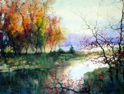 Z.L.Feng美麗的水彩風景畫欣賞