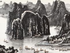 李可染巨幅山水画《漓江天下景》