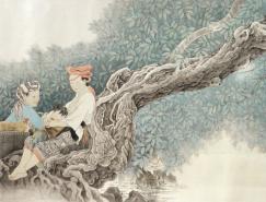 陈白一工笔人物画作品欣赏