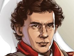 19位巴西著名体育人物肖像插画作品