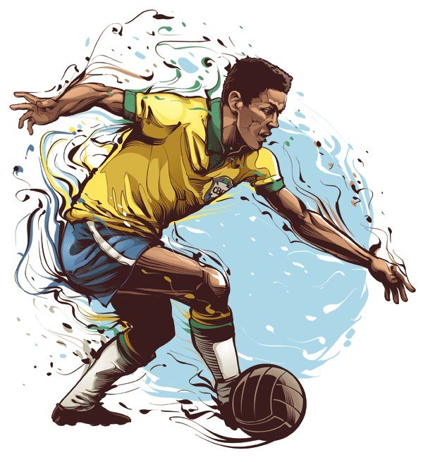 19位巴西著名体育人物肖像插画作品