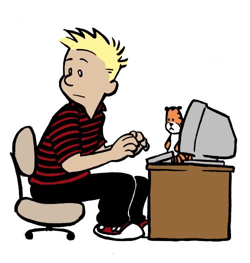 插画欣赏：美国经典漫画Calvin & Hobbes(凯文和跳跳虎)