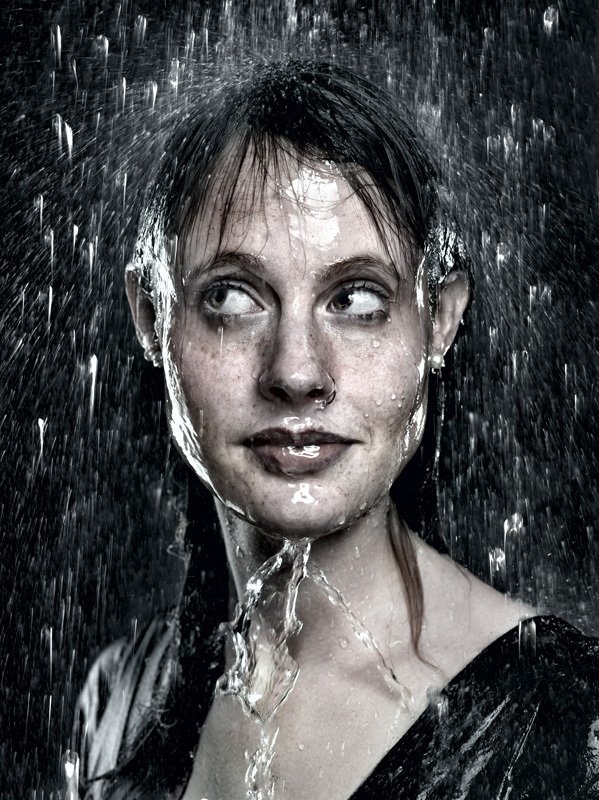 Nicolas Dumont的雨中肖像摄影