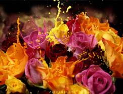 PS制作喷溅的玫瑰花效果