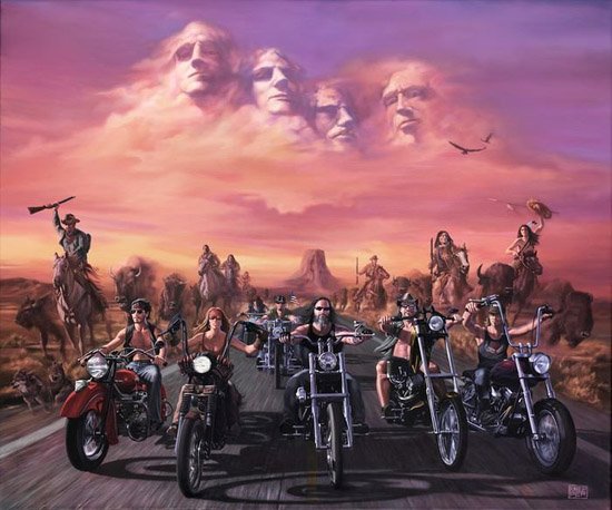 Harley Davidson：Michael Knepper超棒的机车插画