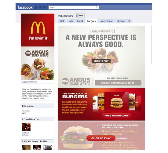 Facebook品牌页面设计：食品餐饮类