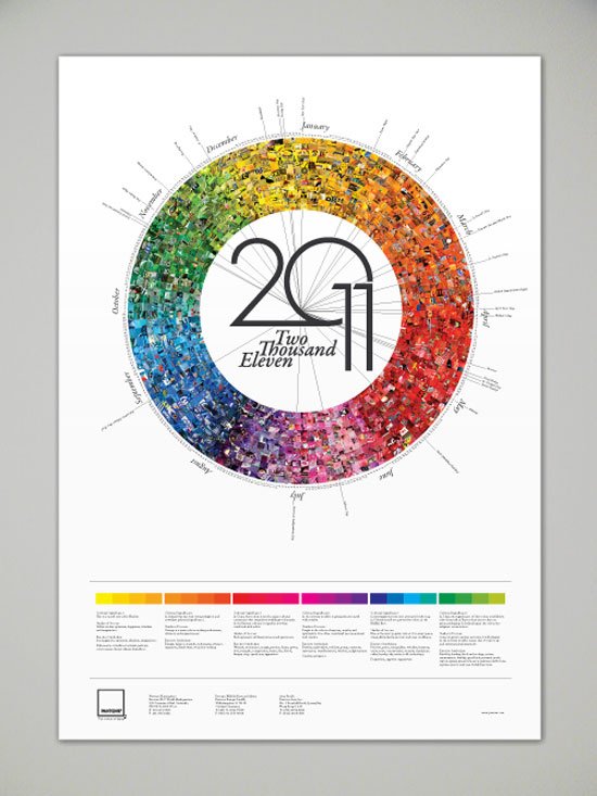 Pantone 2011创意日历设计