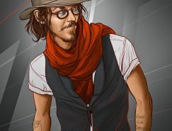 乌拉圭艺术家Martin&nbsp;Ansin名人肖像插画