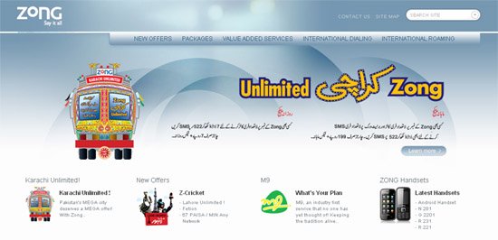来自巴基斯坦的网页设计作品