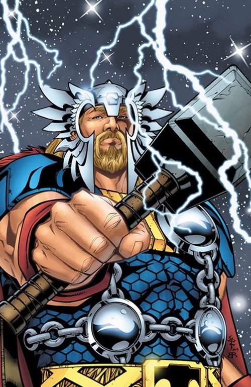漫画英雄人物插画：雷神托尔Mighty Thor
