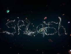 Photoshop制作奇趣的水纹字