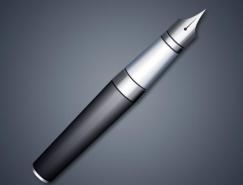 Photoshop制作一支逼真的金属钢笔