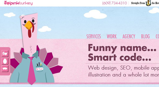 45个使用角色插画的网页设计欣赏