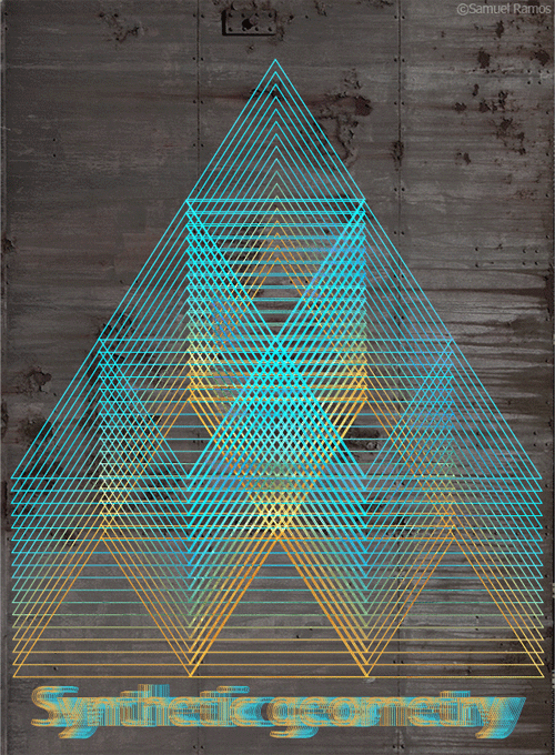 几何形状和线条: 美丽的数字艺术作品