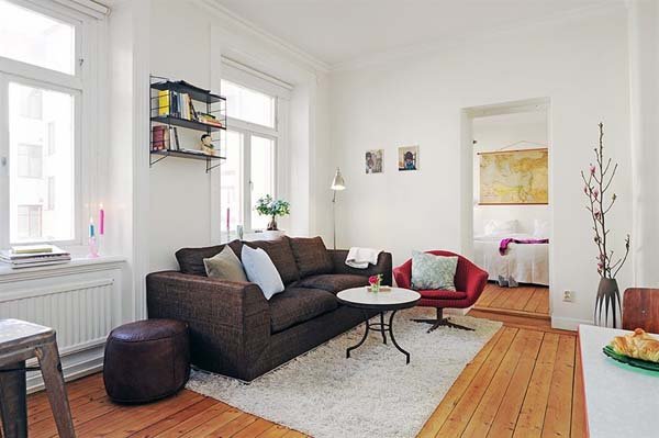 斯德哥尔摩47平米一居室开放式室内设计