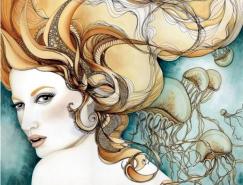 Tina&nbsp;Darling梦幻般的人物插画作品