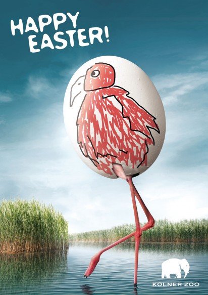 Kolner动物园广告：复活节彩蛋