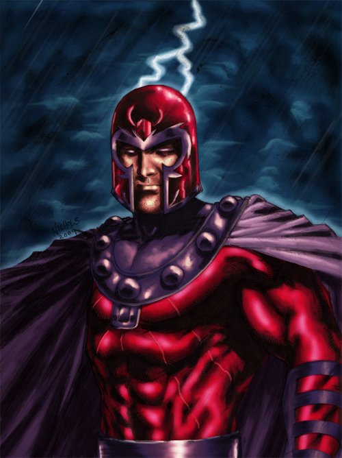 动漫人物插画：万磁王(Magneto):