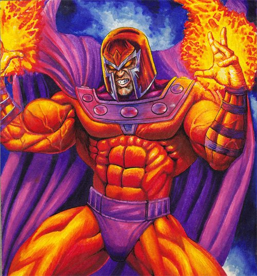 动漫人物插画：万磁王(Magneto):