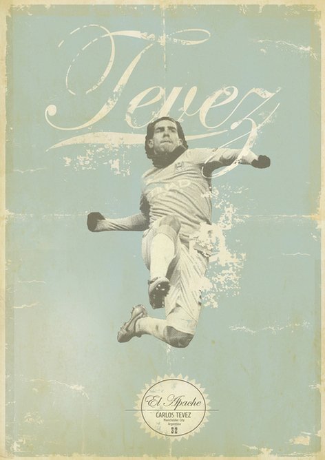 足球的吸引力：Zoran Luci怀旧风格足球海报