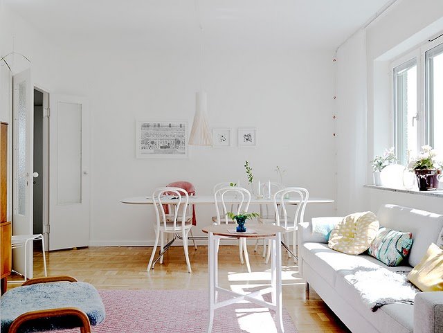现代与古典元素融合的北欧公寓设计