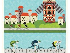 2011环法自行车赛插画海报设计欣赏