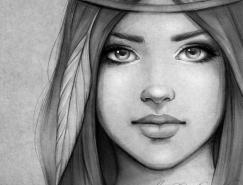 Gabrielle肖像插画欣赏