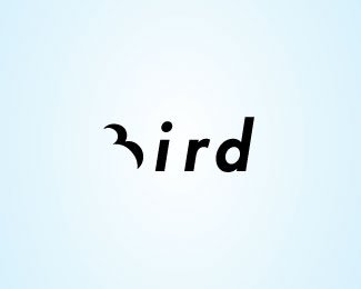 运用负空间效果：鸟的标志设计