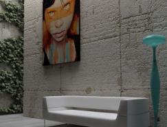 灰色低调的极简风格室内设计