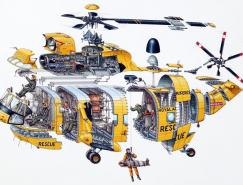 Stephen&nbsp;Biesty精细的剖面插画作品