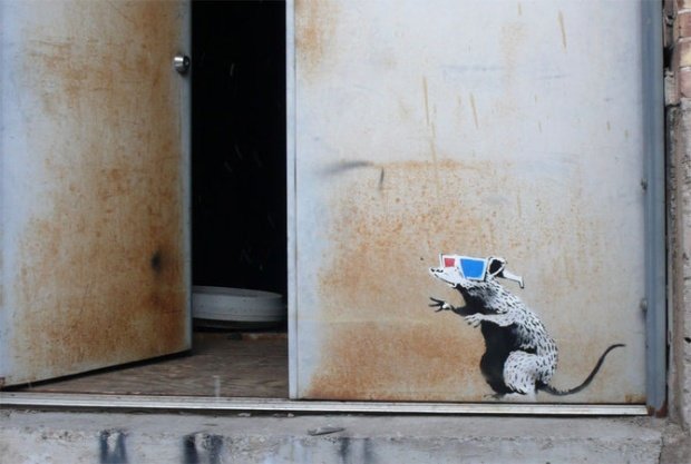 Banksy滑稽的街头绘画艺术