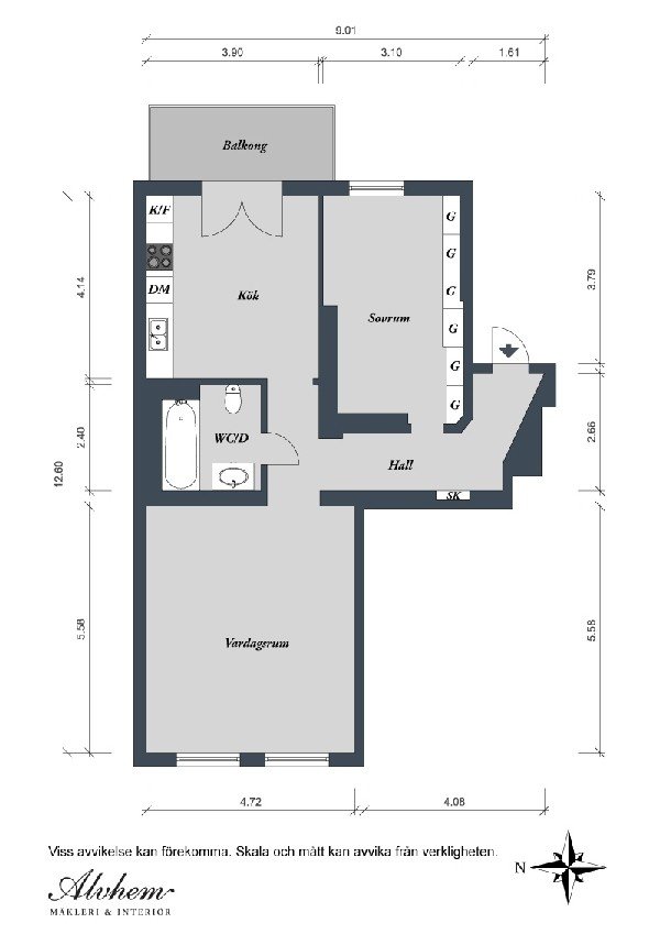 小户型 大客厅：58平米北欧公寓设计