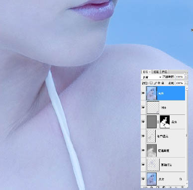 Photoshop打造经典的粉蓝色水晶人像效果