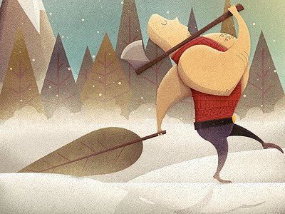 冬季主题插画作品欣赏