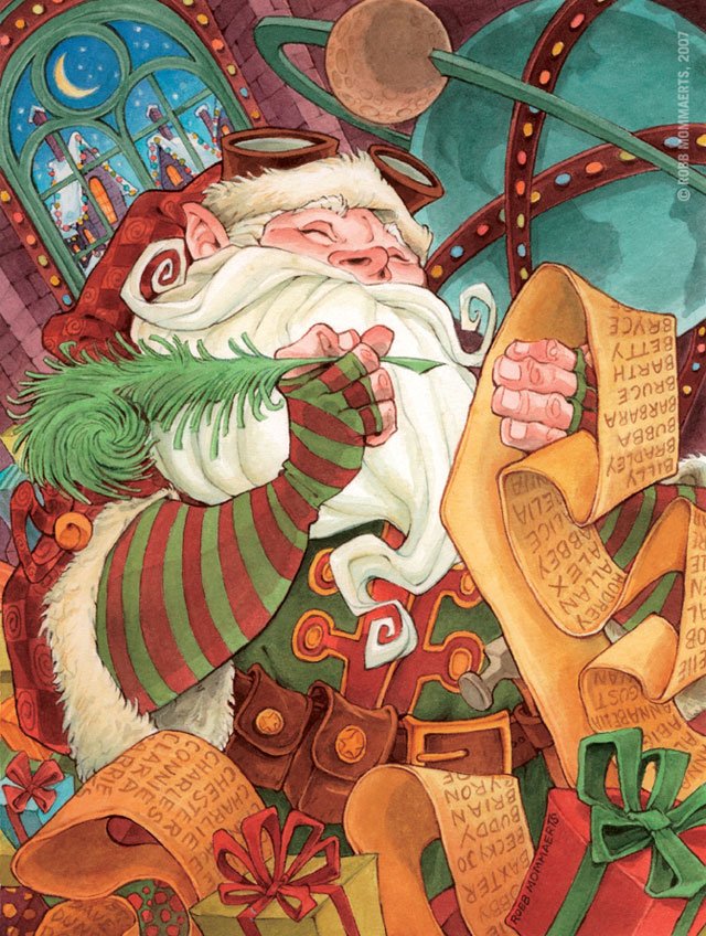 风格各异的圣诞老人插画欣赏