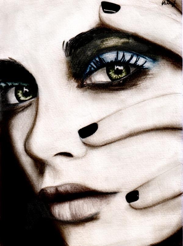 Salma Ashraf迷人的人像素描作品