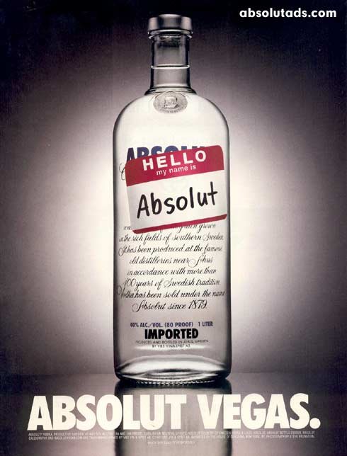 品牌广告欣赏：绝对伏特加 (Absolut Vodka)