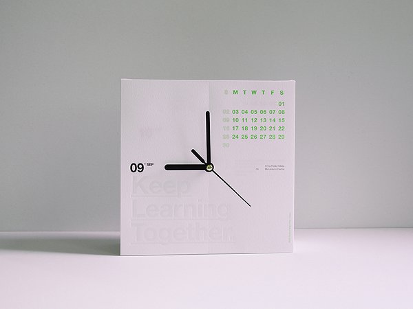 香港设计师Ken Lo：创新的时钟月历设计