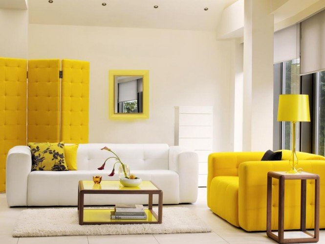 室内设计欣赏：黄色系的温暖氛围