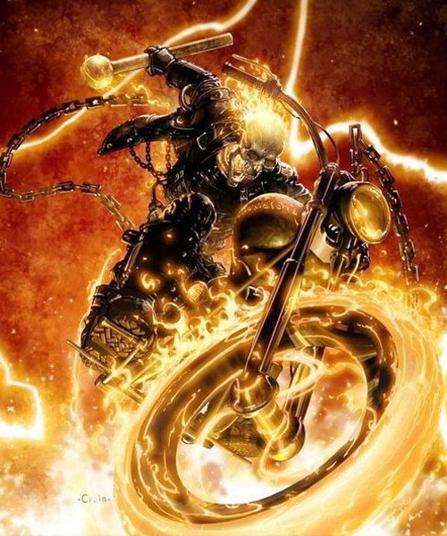 Marvel漫画人物: 恶灵骑士(Ghost Rider)插画欣赏