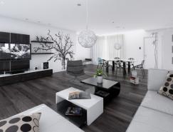 黑白色调室内装修设计欣赏