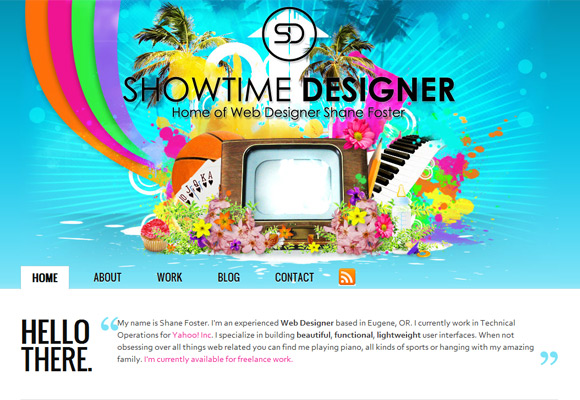 运用彩虹元素的网页设计欣赏