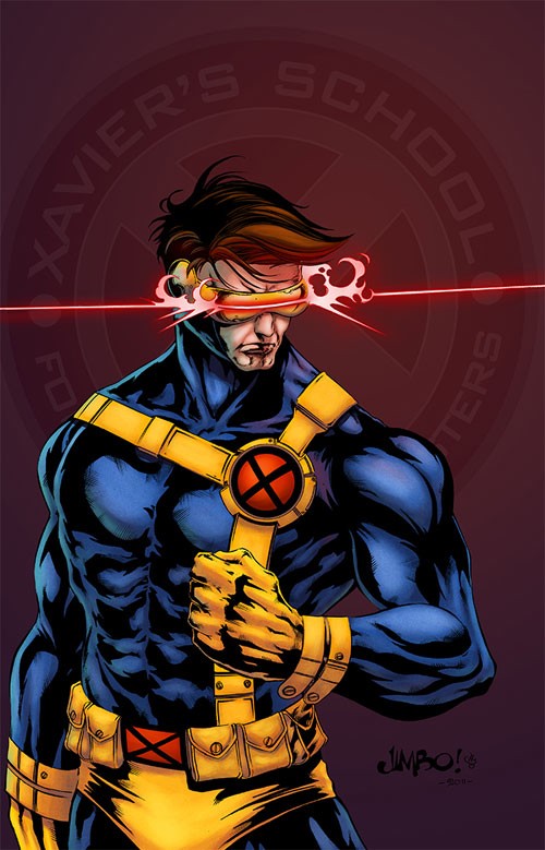 X战警人物插画: 镭射眼(Cyclops)