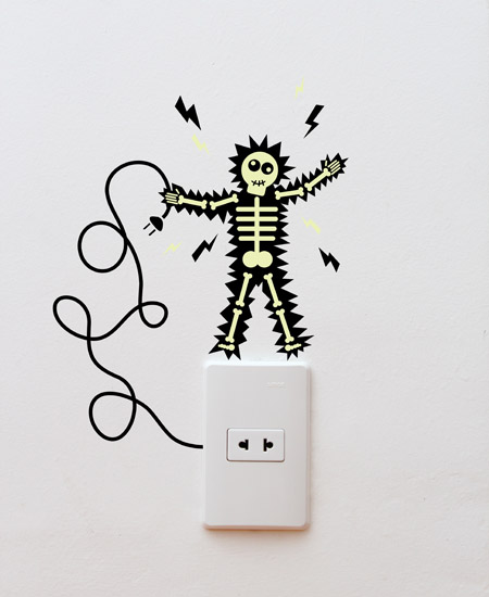 Gecko Stickers：超可爱夜光墙贴